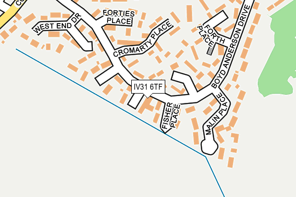 IV31 6TF map - OS OpenMap – Local (Ordnance Survey)
