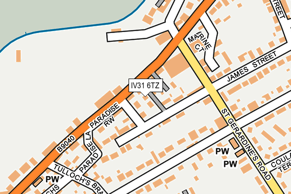 IV31 6TZ map - OS OpenMap – Local (Ordnance Survey)