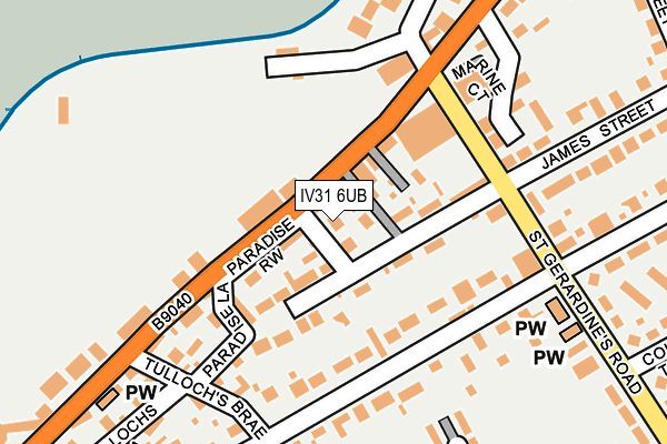 IV31 6UB map - OS OpenMap – Local (Ordnance Survey)