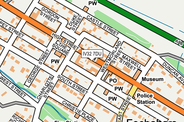 Map of FOCHABERS PUBLIC HALL LTD at local scale
