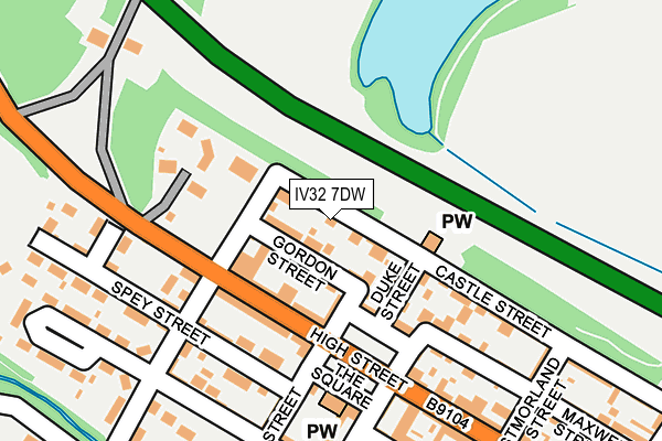 IV32 7DW map - OS OpenMap – Local (Ordnance Survey)