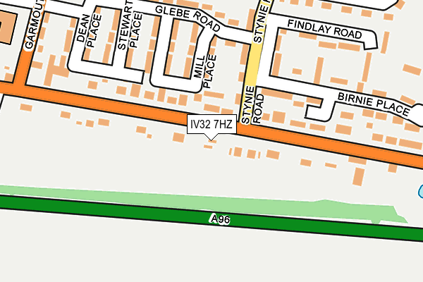 IV32 7HZ map - OS OpenMap – Local (Ordnance Survey)