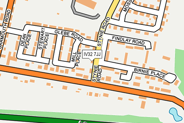 IV32 7JJ map - OS OpenMap – Local (Ordnance Survey)