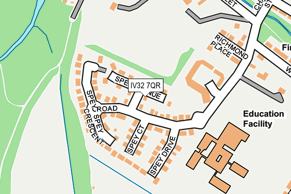IV32 7QR map - OS OpenMap – Local (Ordnance Survey)