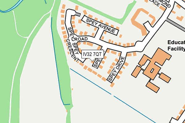 IV32 7QT map - OS OpenMap – Local (Ordnance Survey)