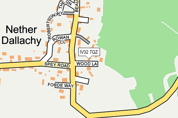 IV32 7QZ map - OS OpenMap – Local (Ordnance Survey)