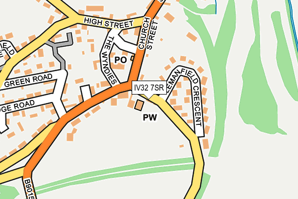 IV32 7SR map - OS OpenMap – Local (Ordnance Survey)