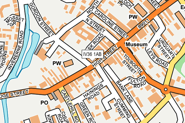 IV36 1AB map - OS OpenMap – Local (Ordnance Survey)