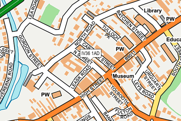 IV36 1AD map - OS OpenMap – Local (Ordnance Survey)