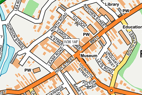 IV36 1AF map - OS OpenMap – Local (Ordnance Survey)