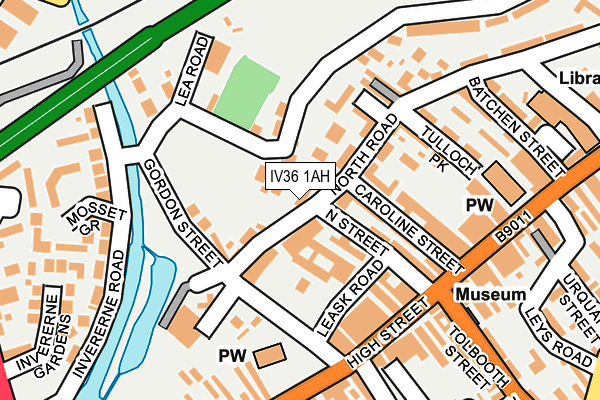 IV36 1AH map - OS OpenMap – Local (Ordnance Survey)