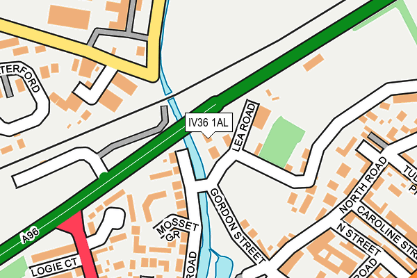IV36 1AL map - OS OpenMap – Local (Ordnance Survey)