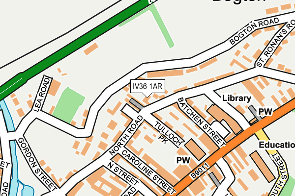 IV36 1AR map - OS OpenMap – Local (Ordnance Survey)