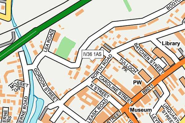 IV36 1AS map - OS OpenMap – Local (Ordnance Survey)