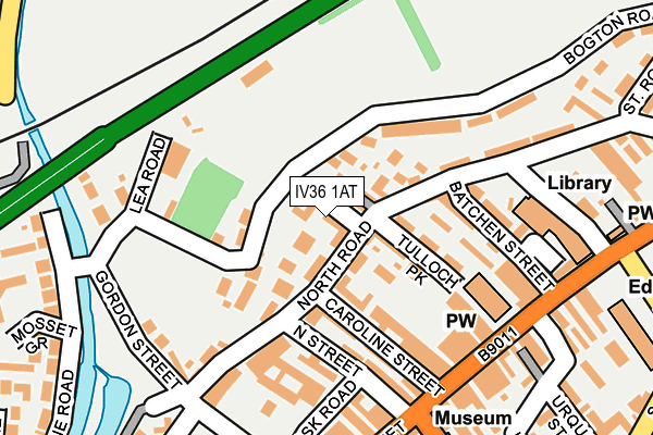 IV36 1AT map - OS OpenMap – Local (Ordnance Survey)