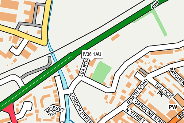 IV36 1AU map - OS OpenMap – Local (Ordnance Survey)