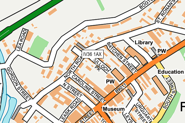IV36 1AX map - OS OpenMap – Local (Ordnance Survey)