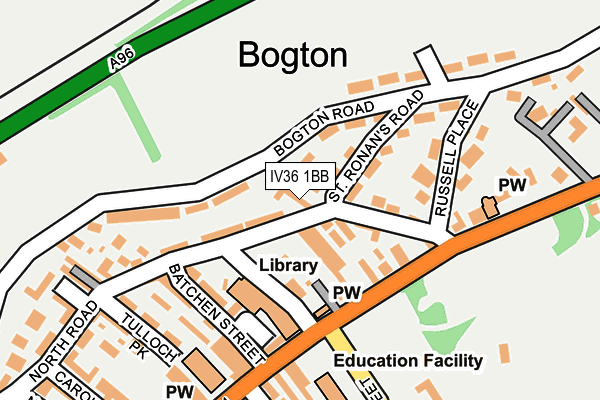 IV36 1BB map - OS OpenMap – Local (Ordnance Survey)