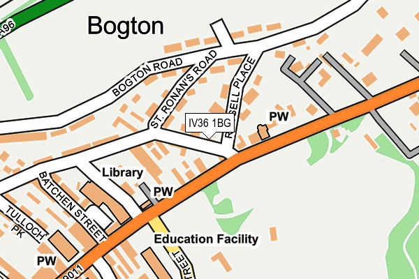 IV36 1BG map - OS OpenMap – Local (Ordnance Survey)