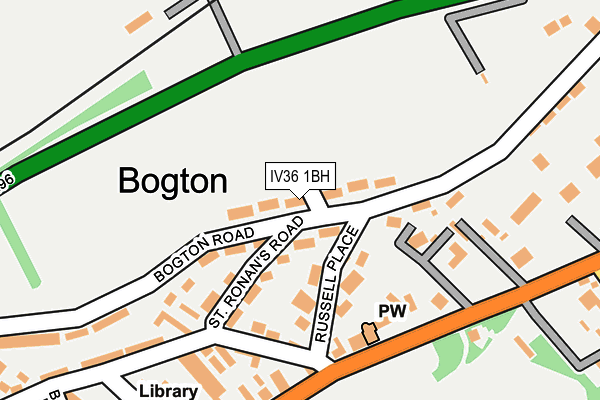 IV36 1BH map - OS OpenMap – Local (Ordnance Survey)