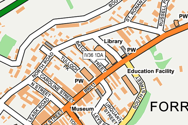 IV36 1DA map - OS OpenMap – Local (Ordnance Survey)
