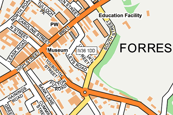 IV36 1DD map - OS OpenMap – Local (Ordnance Survey)