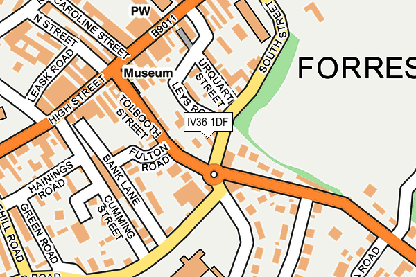 IV36 1DF map - OS OpenMap – Local (Ordnance Survey)