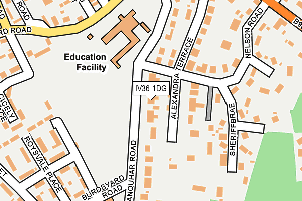 IV36 1DG map - OS OpenMap – Local (Ordnance Survey)