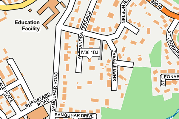 IV36 1DJ map - OS OpenMap – Local (Ordnance Survey)