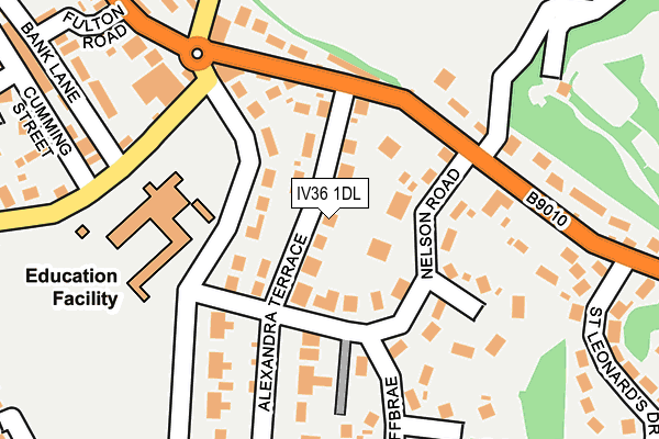 IV36 1DL map - OS OpenMap – Local (Ordnance Survey)