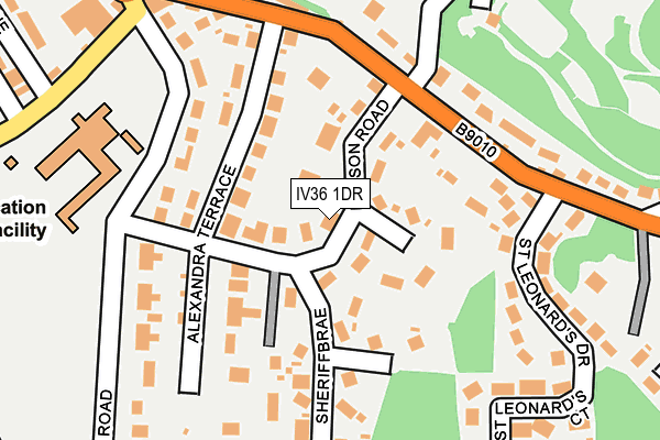 IV36 1DR map - OS OpenMap – Local (Ordnance Survey)