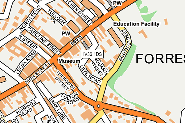 IV36 1DS map - OS OpenMap – Local (Ordnance Survey)