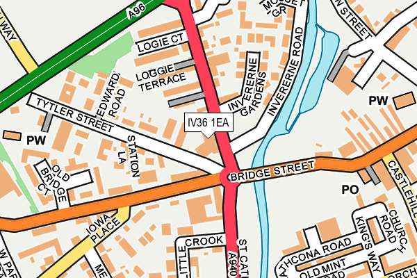 IV36 1EA map - OS OpenMap – Local (Ordnance Survey)