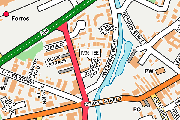 IV36 1EE map - OS OpenMap – Local (Ordnance Survey)