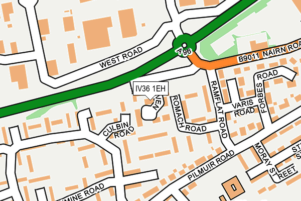 IV36 1EH map - OS OpenMap – Local (Ordnance Survey)