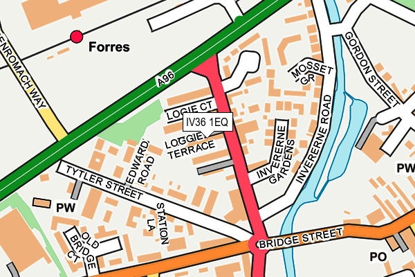 IV36 1EQ map - OS OpenMap – Local (Ordnance Survey)