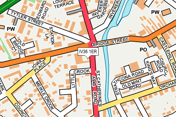 IV36 1ER map - OS OpenMap – Local (Ordnance Survey)