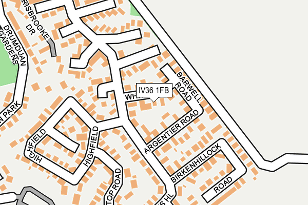 IV36 1FB map - OS OpenMap – Local (Ordnance Survey)