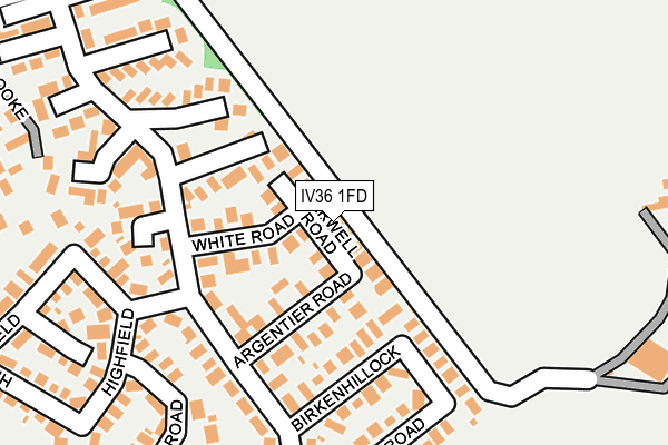 IV36 1FD map - OS OpenMap – Local (Ordnance Survey)