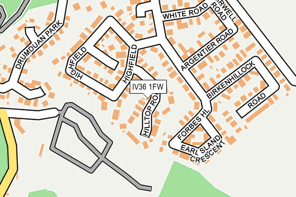 IV36 1FW map - OS OpenMap – Local (Ordnance Survey)