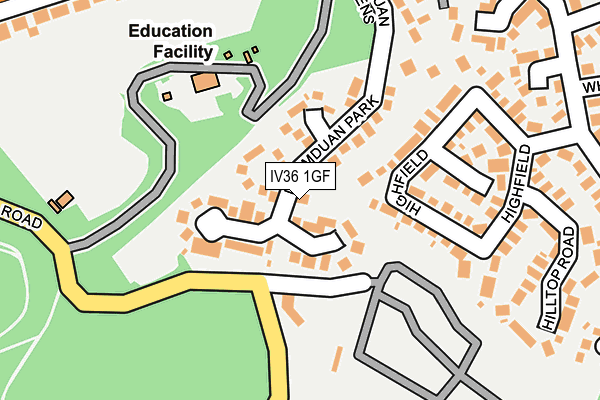 IV36 1GF map - OS OpenMap – Local (Ordnance Survey)