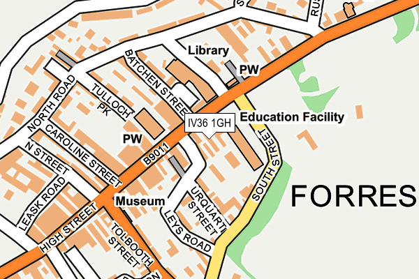 IV36 1GH map - OS OpenMap – Local (Ordnance Survey)