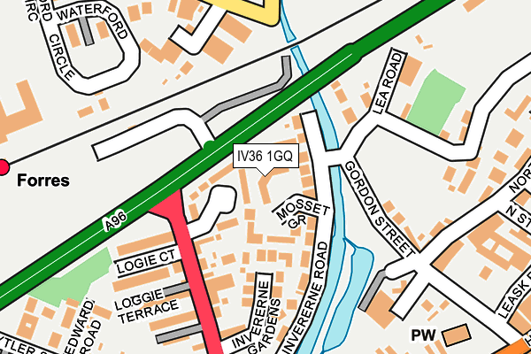 IV36 1GQ map - OS OpenMap – Local (Ordnance Survey)