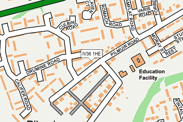 IV36 1HE map - OS OpenMap – Local (Ordnance Survey)