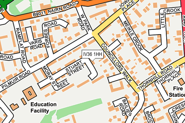 IV36 1HH map - OS OpenMap – Local (Ordnance Survey)