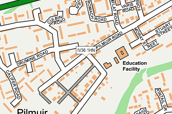 IV36 1HN map - OS OpenMap – Local (Ordnance Survey)