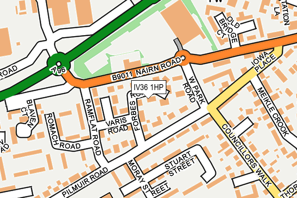 IV36 1HP map - OS OpenMap – Local (Ordnance Survey)