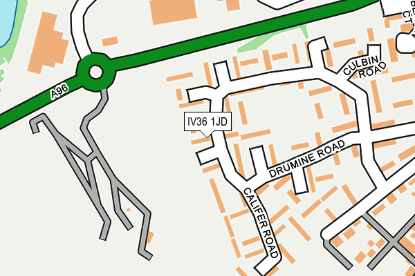 IV36 1JD map - OS OpenMap – Local (Ordnance Survey)