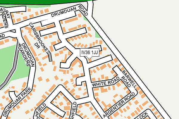 IV36 1JJ map - OS OpenMap – Local (Ordnance Survey)