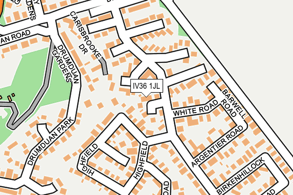 IV36 1JL map - OS OpenMap – Local (Ordnance Survey)